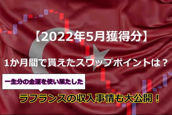 【2022年5月獲得分】トルコリラスワップポイント26,083円ゲット！